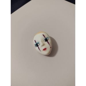 Vintage Handmade Pierrot Clown Brooch